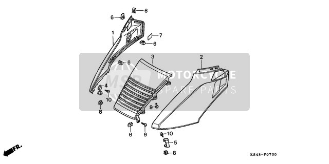 Honda CN250 1987 Front Upper Cover for a 1987 Honda CN250